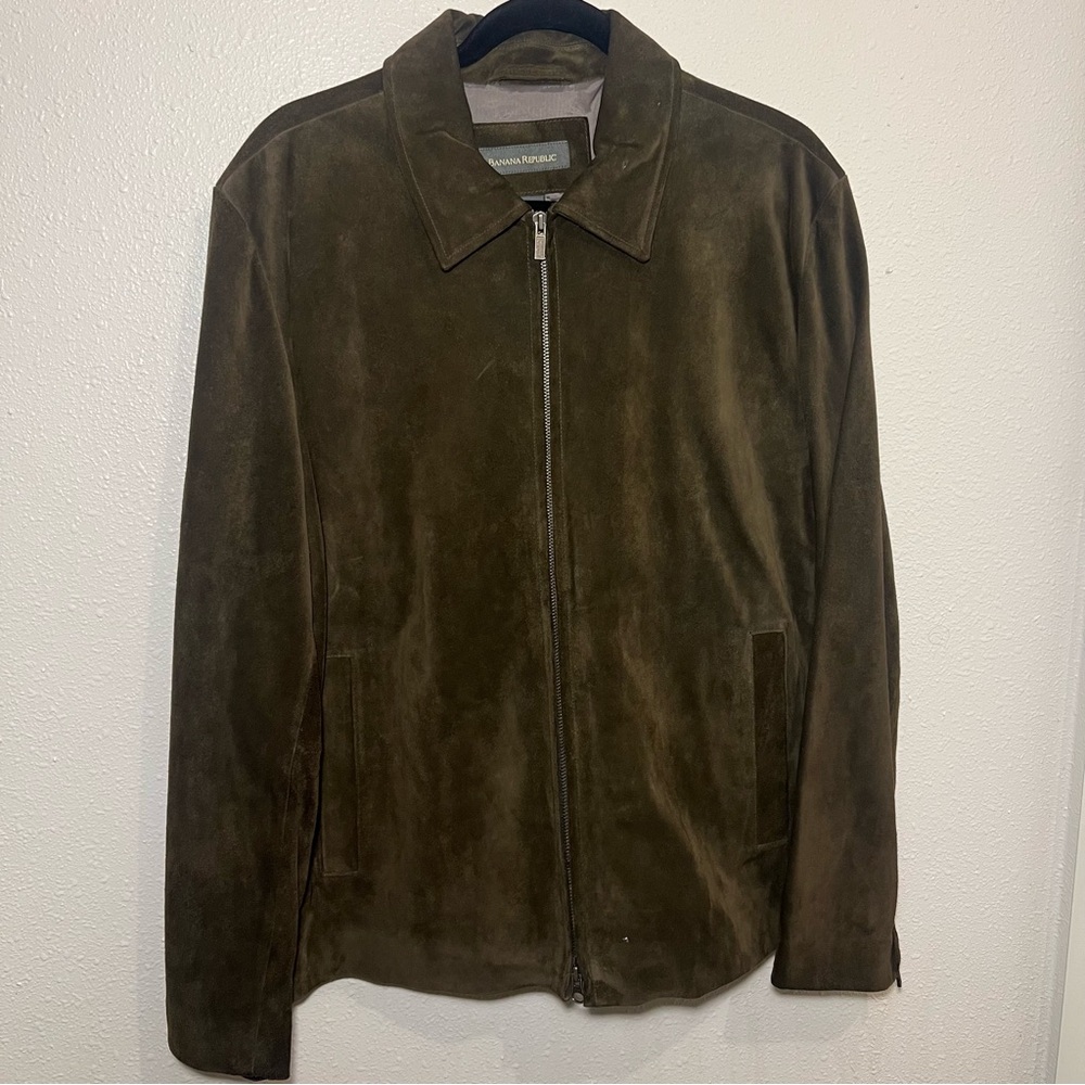 Banana Republic Brown Suede Zip Jacket